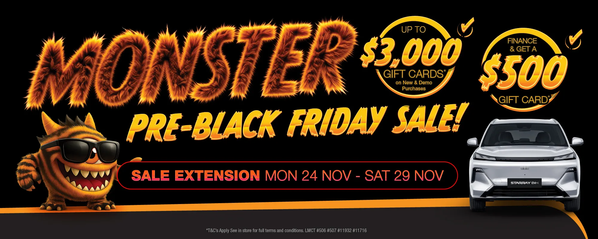GWS Chadstone Monster Pre Black Friday Sale   Extension Banners Geely Chadstone